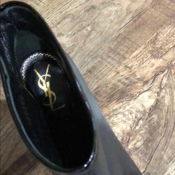 YSL Tribtoo Degrade Leather Platform Ankle Booties - Picture 8 of 8